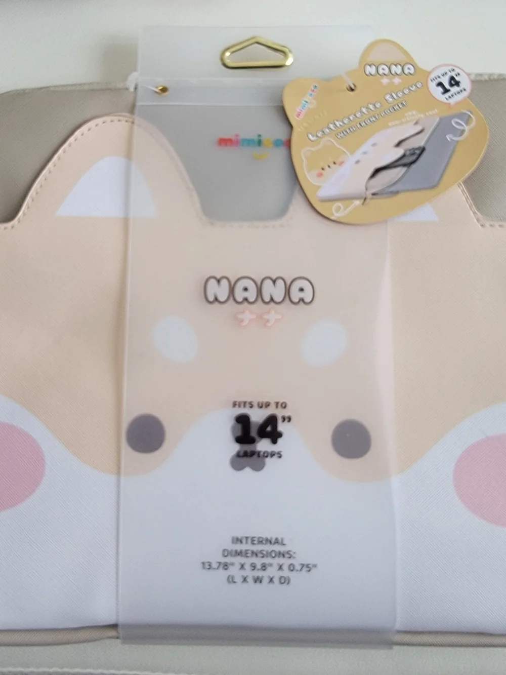 Mimicoco Shiba Character Pocket Laptop Sleeve: Fits Most Devices Up to 14